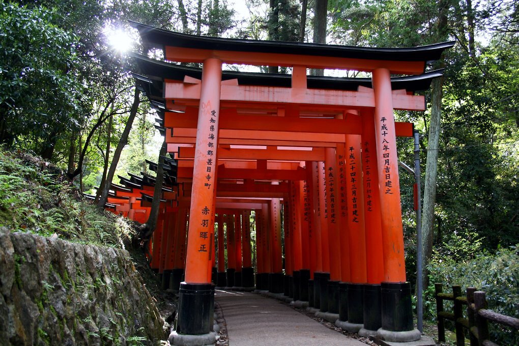 Ikonisch wie sonstwas: Die sogenannten 'Tori' (Japanisch für Tor, kein Witz) zieren den Hügel des Schreins Fushimi Inari-Taisha in Kyoto