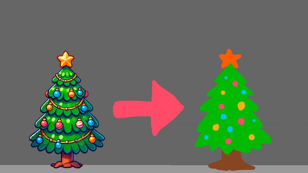 Zwei Weihnachtsbäume