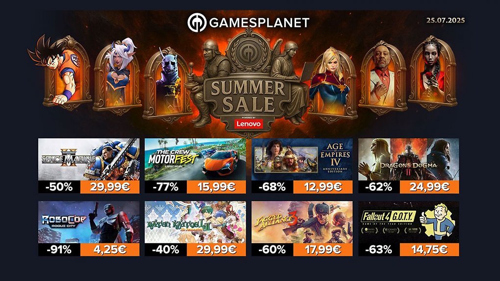 <strong>Gamesplanet Summer Sale 2025:</strong> täglich neue Deals im Angebot