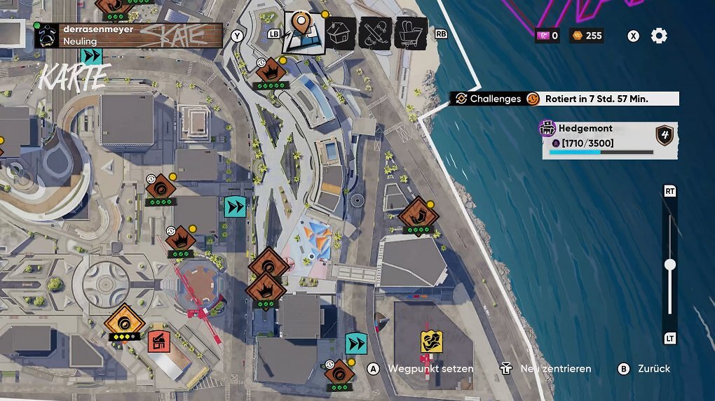 Die große Map ist gespickt mit verschiedenen Aufgaben, die regelmäßig aktualisiert werden.