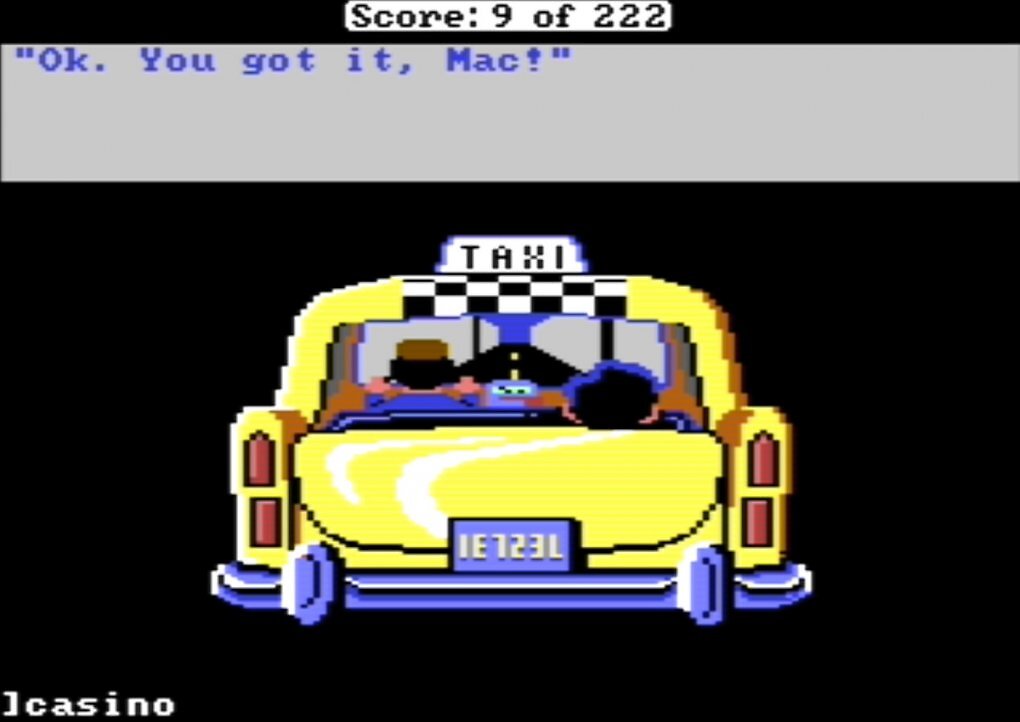 Larry reist per Taxi zwischen fünf Hauptschauplätzen hin und her: Bar, Casino, Laden, Disco, und Hochzeitskapelle.