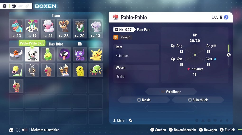 In Pokémon Legenden Z-A ist der Pokédex leider auf 230 beschränkt.
