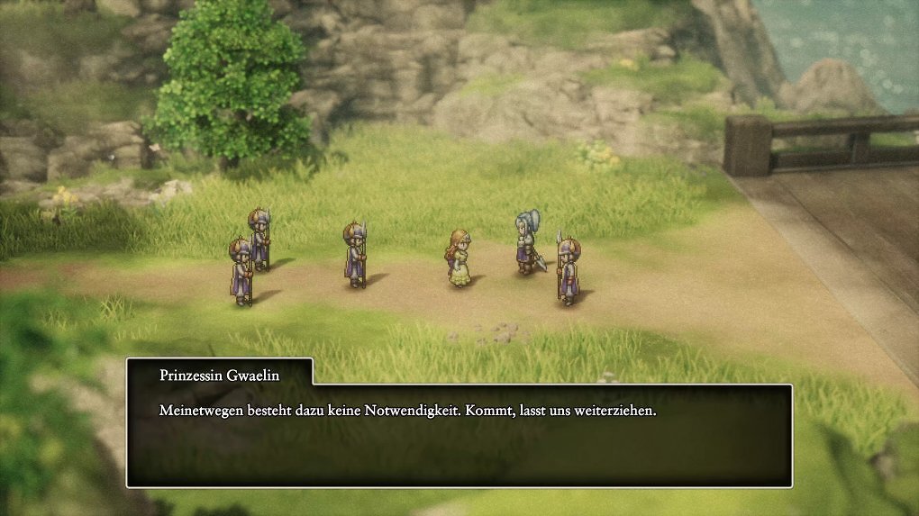 Wir bekommen erstmalig auch Sequenzen zu sehen, die uns die Vergangenheit zeigen. So zum Beispiel, wie der böse Drachenfürst die Prinzessin entführt.