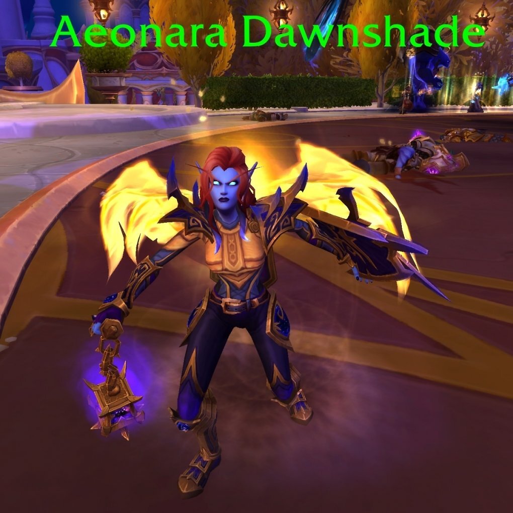<strong>Aeonara Dämmerschemen </strong>kämpft mit der Macht der Leere und des Lichts.
