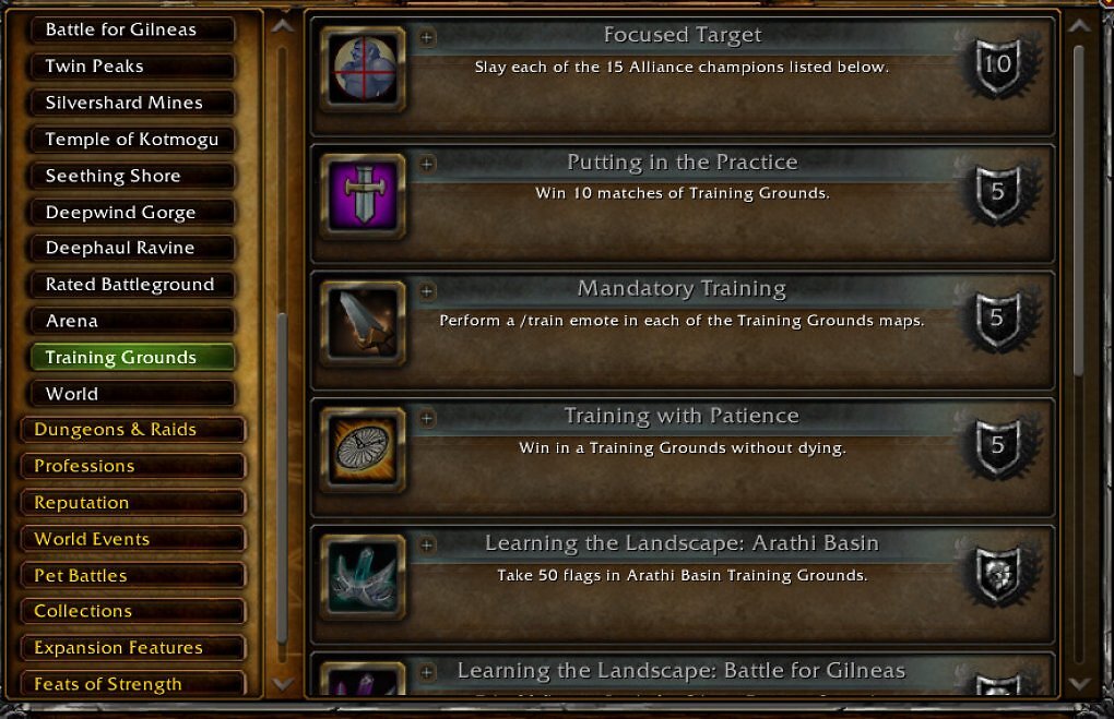 Neben den Erfolgen wird es über das Ausbildungsgelände übrigens ebenfalls <a href='www.buffed.de/World-of-Warcraft-Spiel-42971/News/wow-midnight-pvp-beute-belohnung-1489636/'>mächtige Ausrüstung</a> geben.