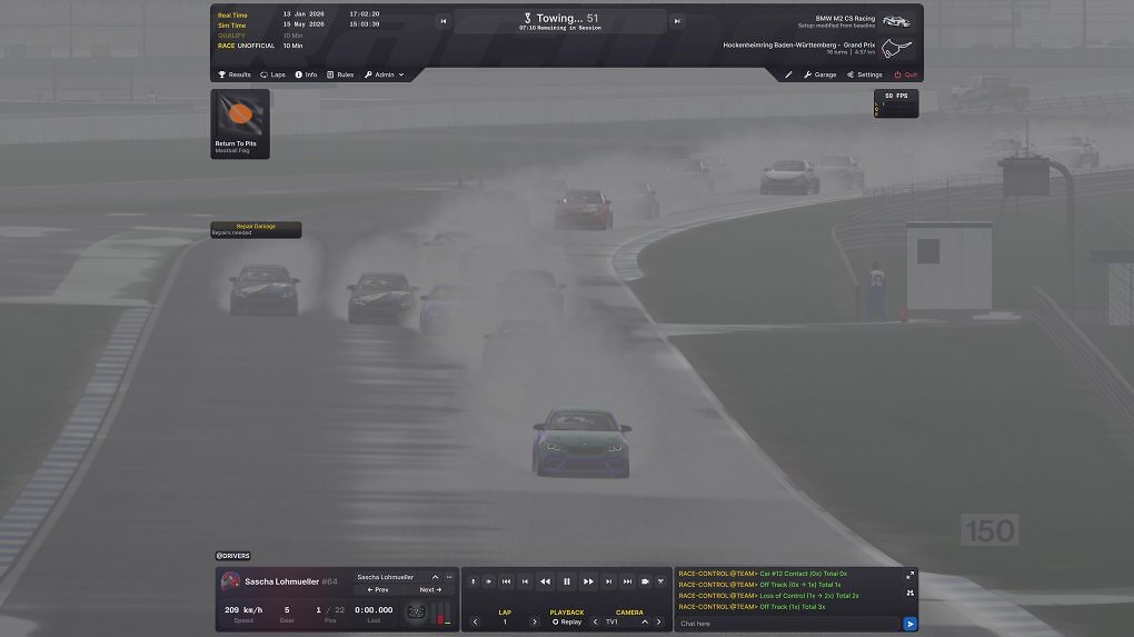 Regen ist noch recht neu in iRacing. Erst seit dem Jahr 2024 wird es hin und wieder feucht auf den Strecken.