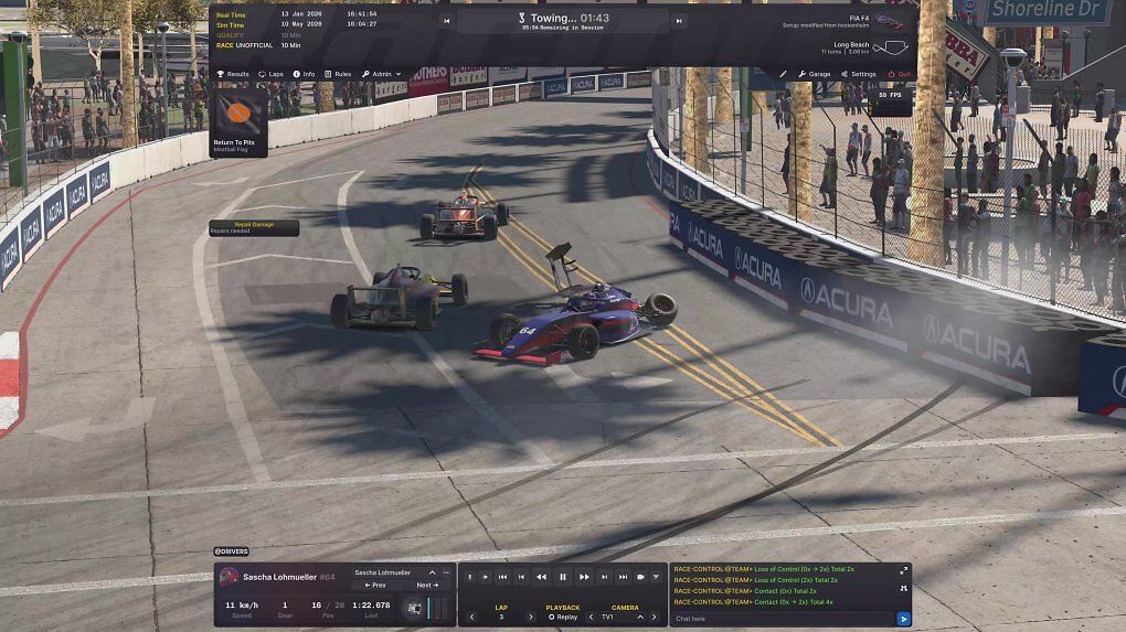 In den meisten Racing-Simulationen ist das Schadensmodell äußerst abgeschwächt. In iRacing sehen Unfälle dagegen sehr realistisch aus.