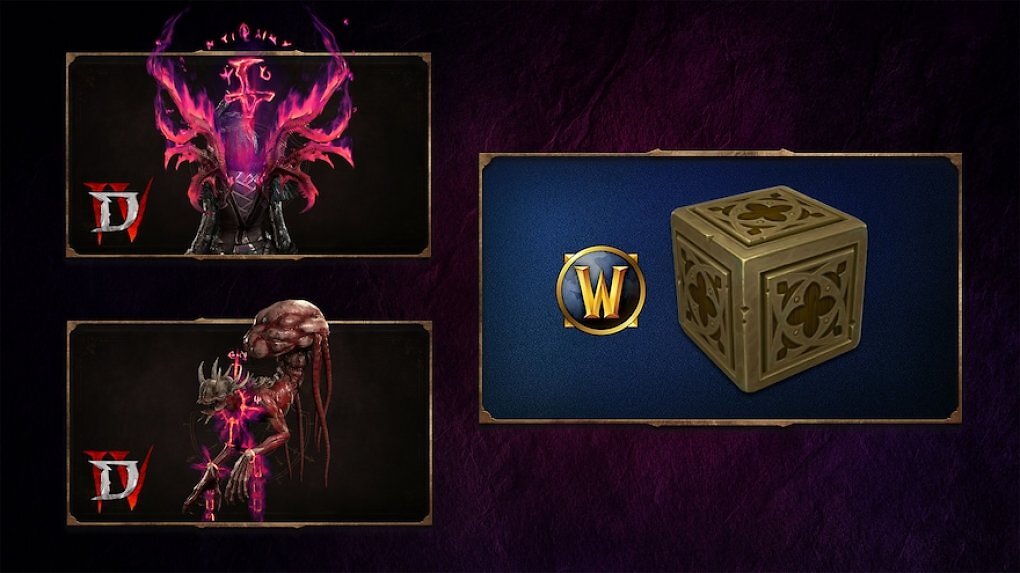 Die spielübergreifenden Belohnungen für WoW und Diablo 4 beim Kauf des Diablo-2-Resurrected-DLCs 'Reign of the Warlock'.
