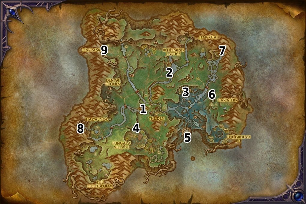 Die Glyphen von Harandar in WoW Midnight.