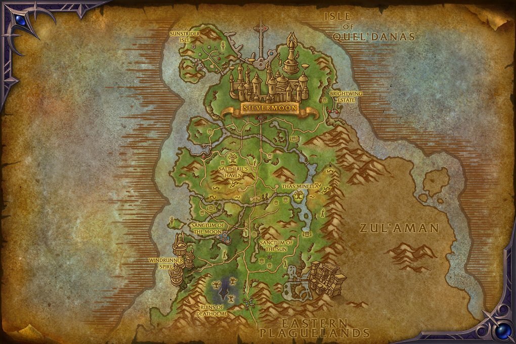 Die neue Karte von Immersangwald und Silbermond.