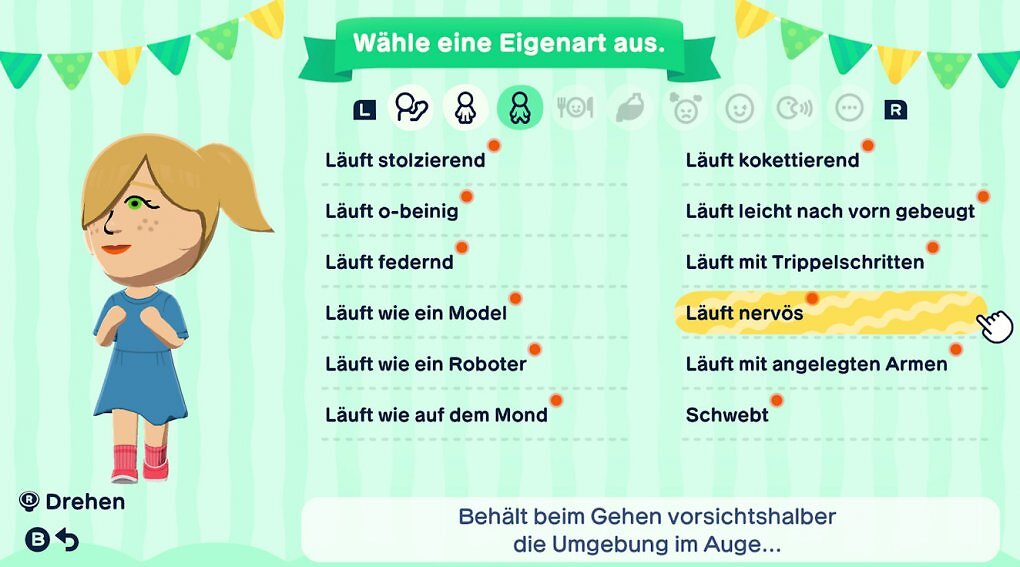 Durch Eigenarten könnt ihr eure Miis noch persönlicher gestalten.