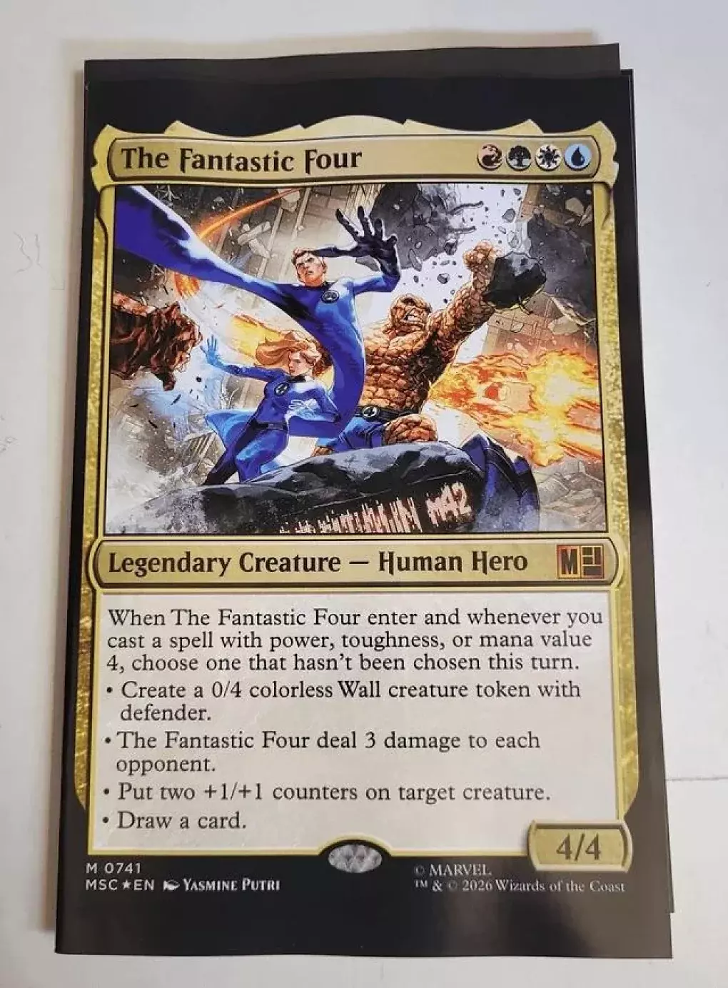 The Fantastic Four aus dem Magic-The-Gathering Set Marvel Super Heroes (Release Juni 2026).