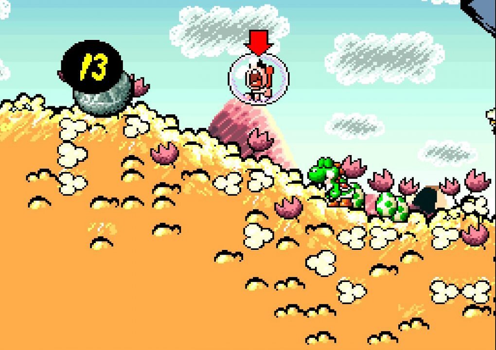 WÄH WÄH! Wenn ihr Baby Mario verliert, solltet ihr den Bengel schnellstmöglich wieder einsammeln. Nicht nur um eure Ohren zu schonen, sondern auch um nicht Game Over zu gehen.