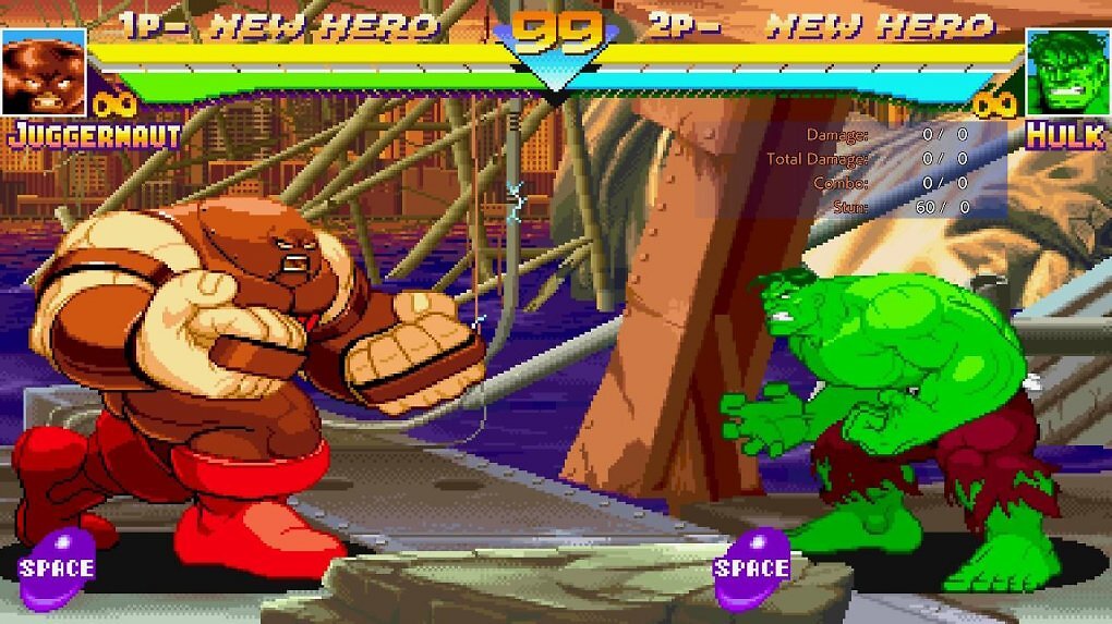 Marvel vs Capcom - Juggernaut vs Hulk