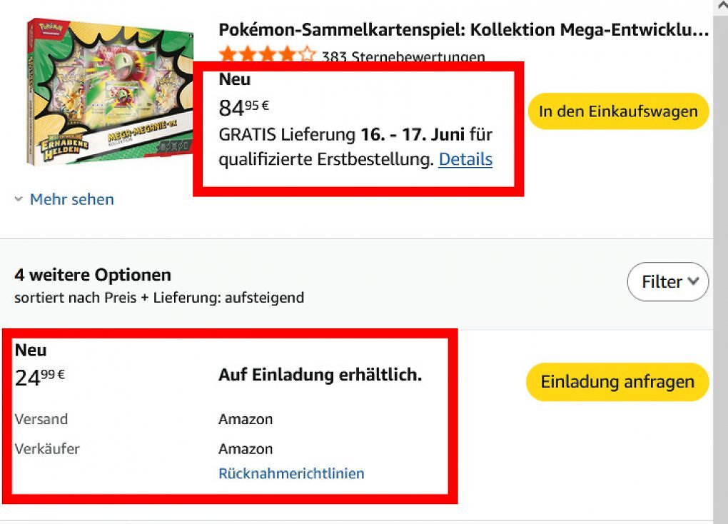 Scalper Preis UVP Pokémon Karten