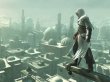 Altaïr aus Assassin's Creed steht über einer Stadt