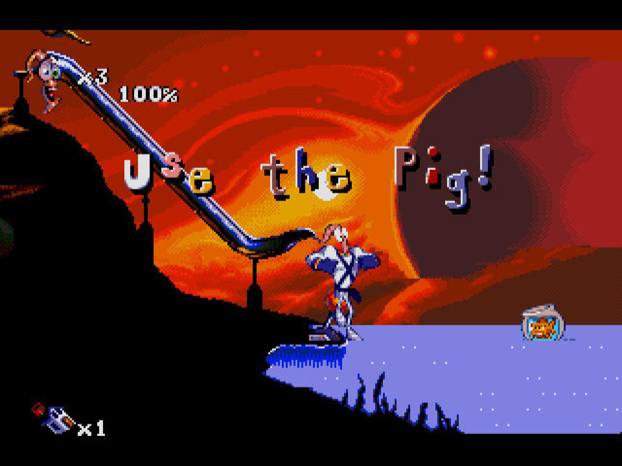 [24/10/2001] Es ist nicht einfach, sich als Videospielbösewicht Respekt zu verschaffen, besonders wenn man wie Bob aus Earthworm Jim ein Goldfisch ist, der in einem Goldfischglas herumschwimmt, während er seine Untertanen herumjagt. Der schuppige kleine Tyrann hat definitiv Besseres verdient, als runtergeschluckt zu werden.