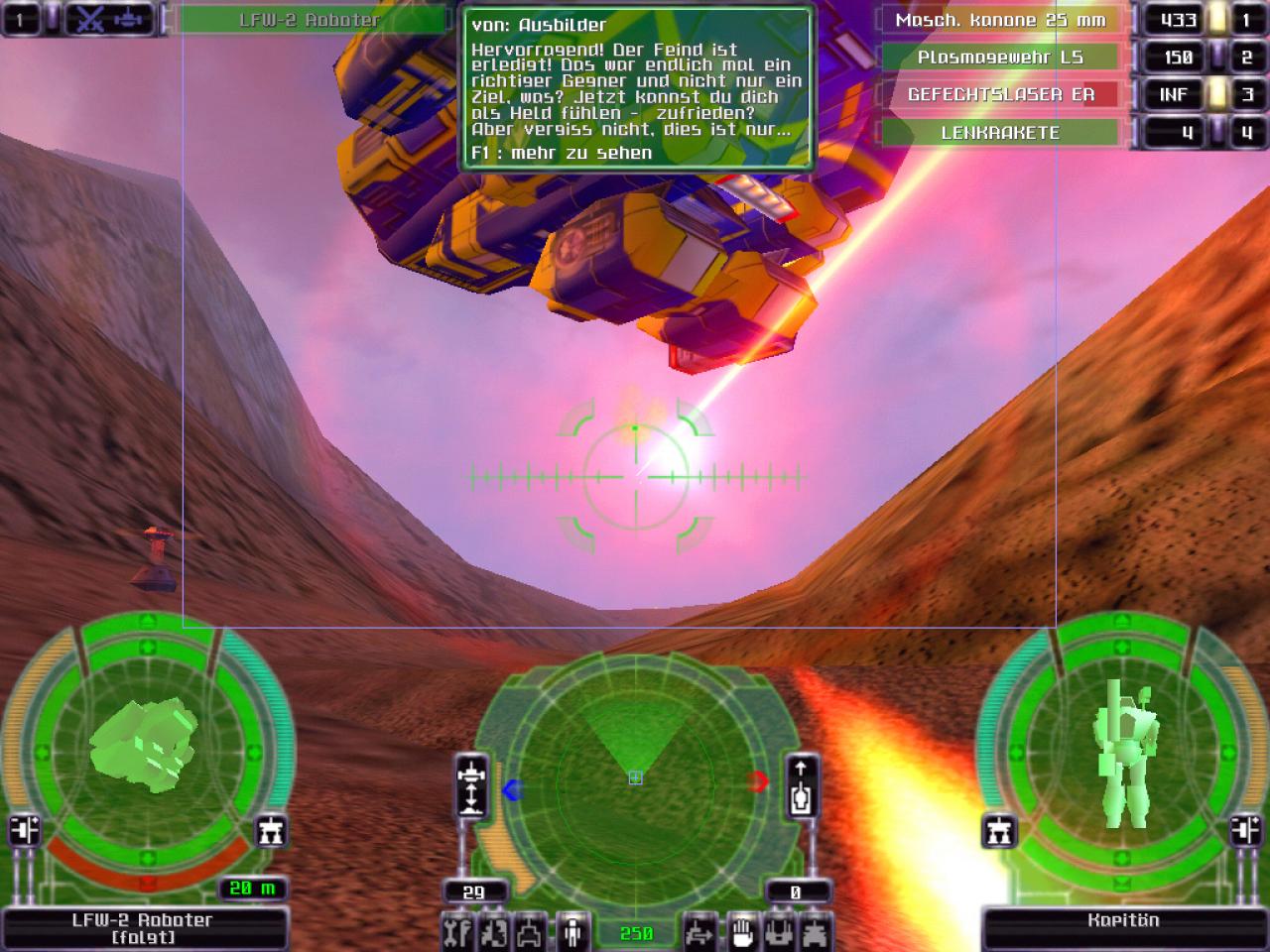 [26/11/2001] In vier Tutorial-Missionen erlernen Sie die Grundlagen des Spiels.