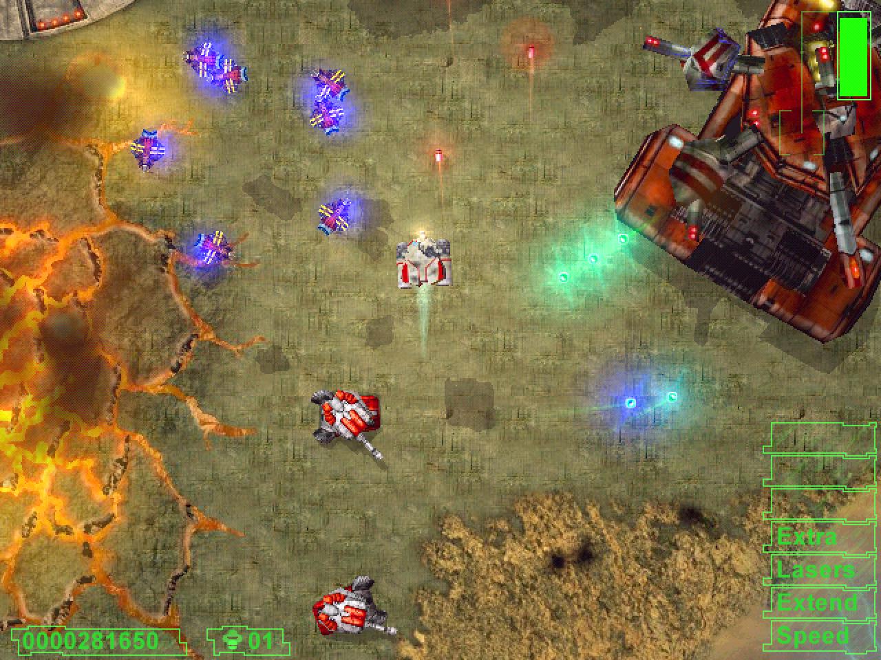 [26/11/2001] Ein Bossgegner spuckt Feindformationen aus.