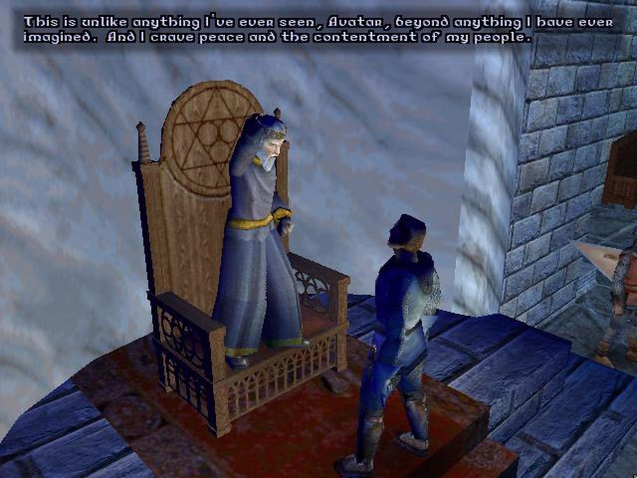 [26/11/2001] STUHLGANG Was hüpft Lord British nur auf dem Thron herum? Scheint ein Bug zu sein.