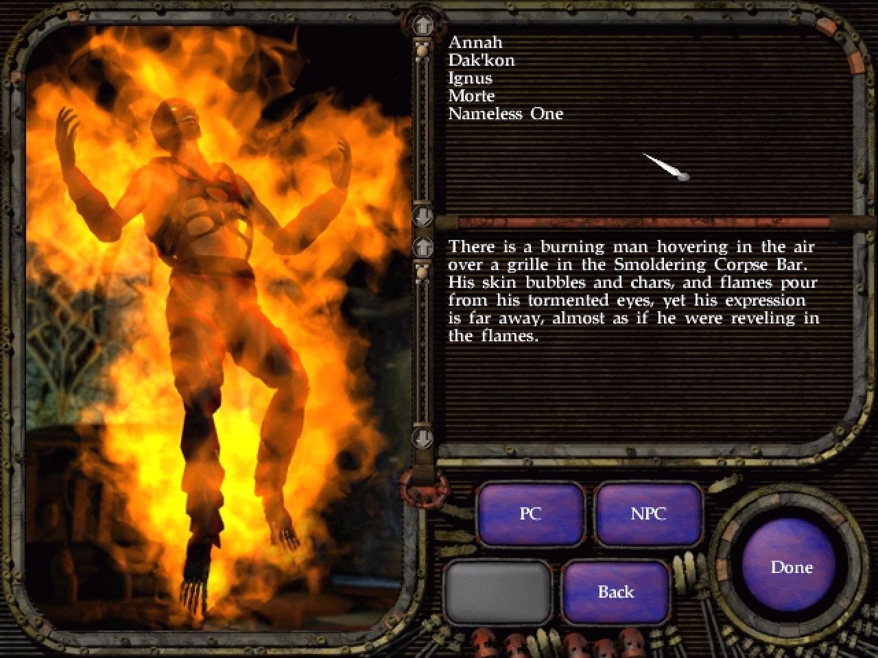 [26/11/2001] DAS LEXIKON Das Journal des Namenlosen notiert nicht nur Dialoge, sondern liefert auch nützliche Informationen zu Kreaturen, die Ihnen im Spiel begegnen.