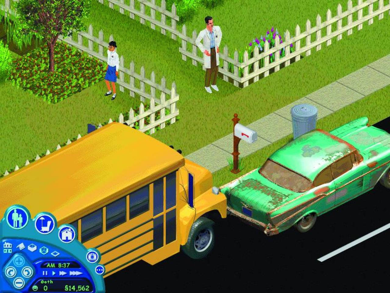 [26/11/2001] WER ZU SPÄT KOMMT Schulbus und Auto holen Ihre Sims zum vereinbarten Zeitpunkt ab. Einmal darf man verschlafen oder den Chauffeur versetzen; sollte sich der Fauxpas wiederholen, droht der Rausschmiss.