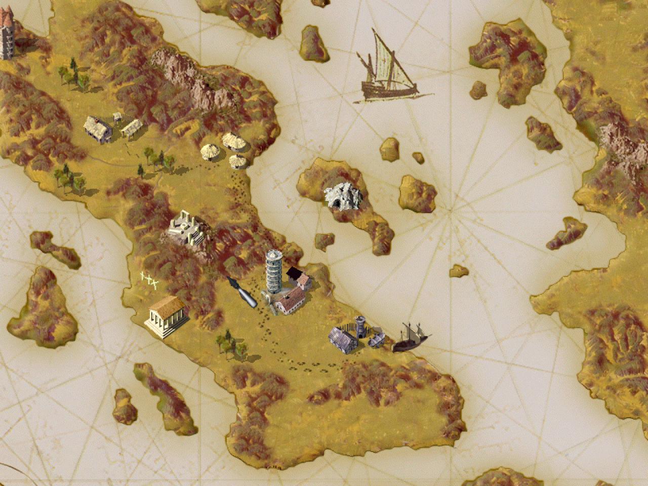 [26/11/2001] Wie in Baldur&rsquo;s Gate lassen sich auf einer Übersichtskarte die nächsten Reiseziele auswählen.