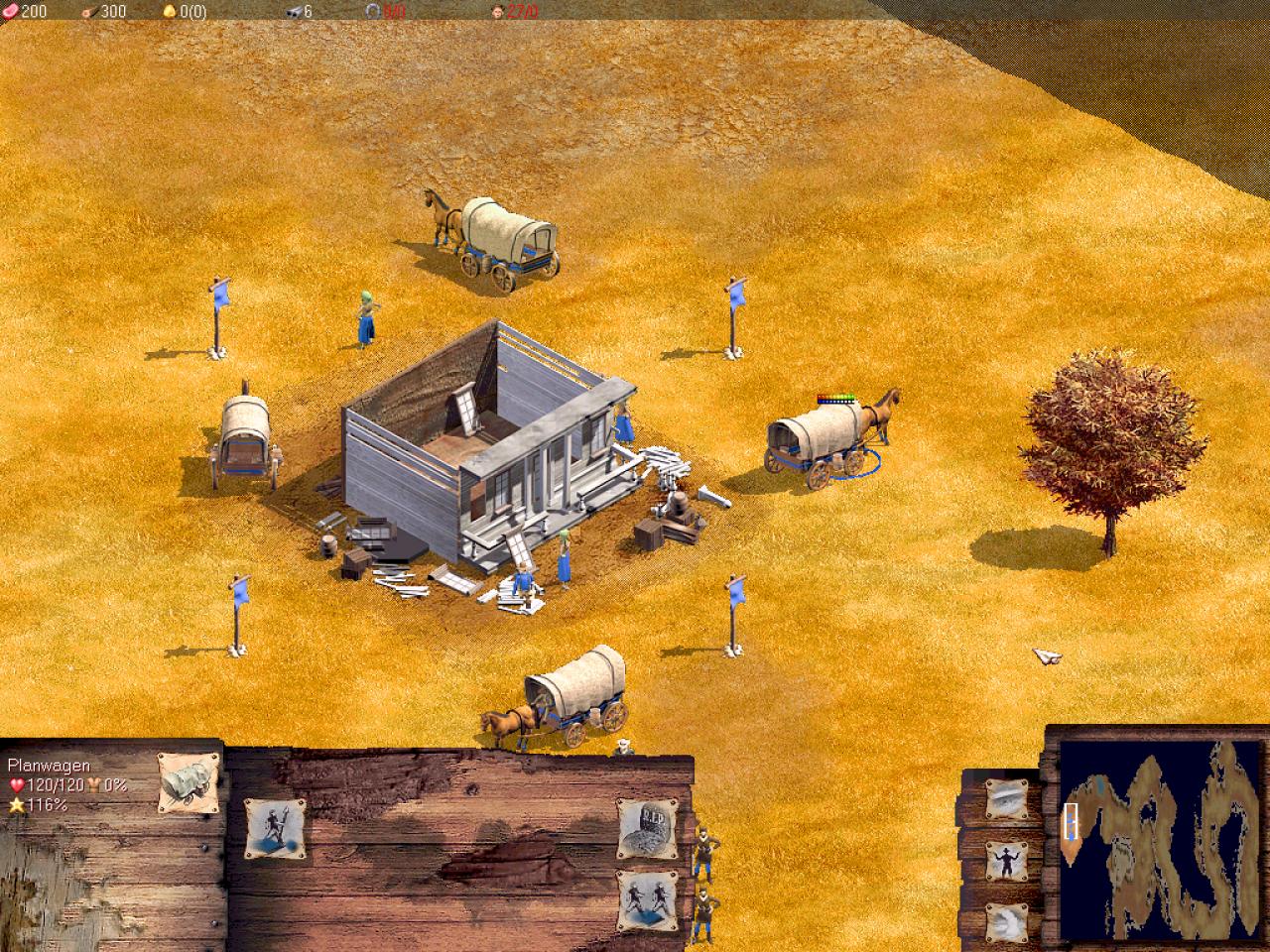 [26/11/2001] Auf diese Steine können sie bauen: Grafisch kann sich America sehen lassen: Der Detailgrad der Gebäude ist ähnlich hoch wie bei Age of Empires.