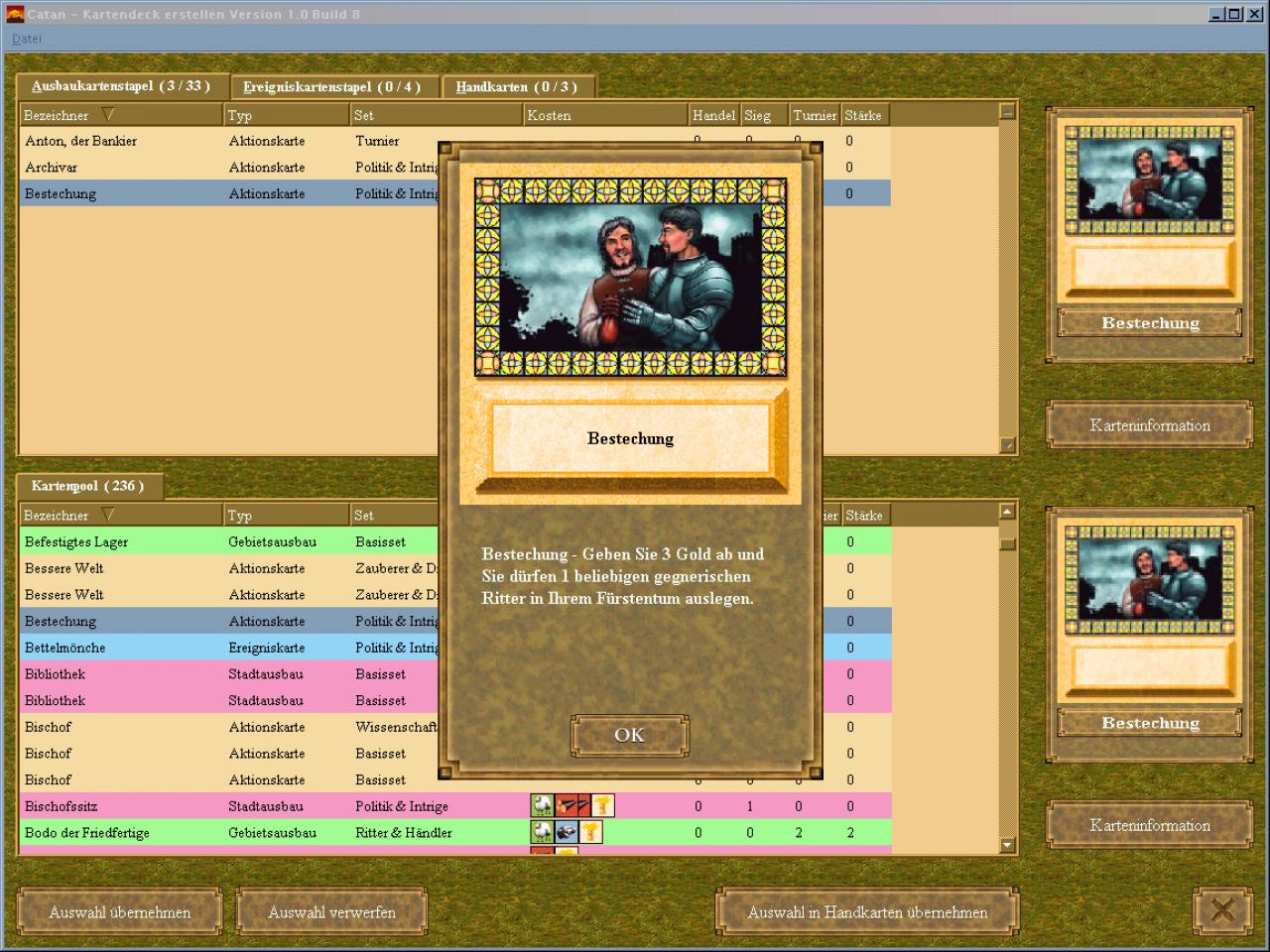 [26/11/2001] Das Basisspiel lässt sich um zusätzliche Kartendecks erweitern.