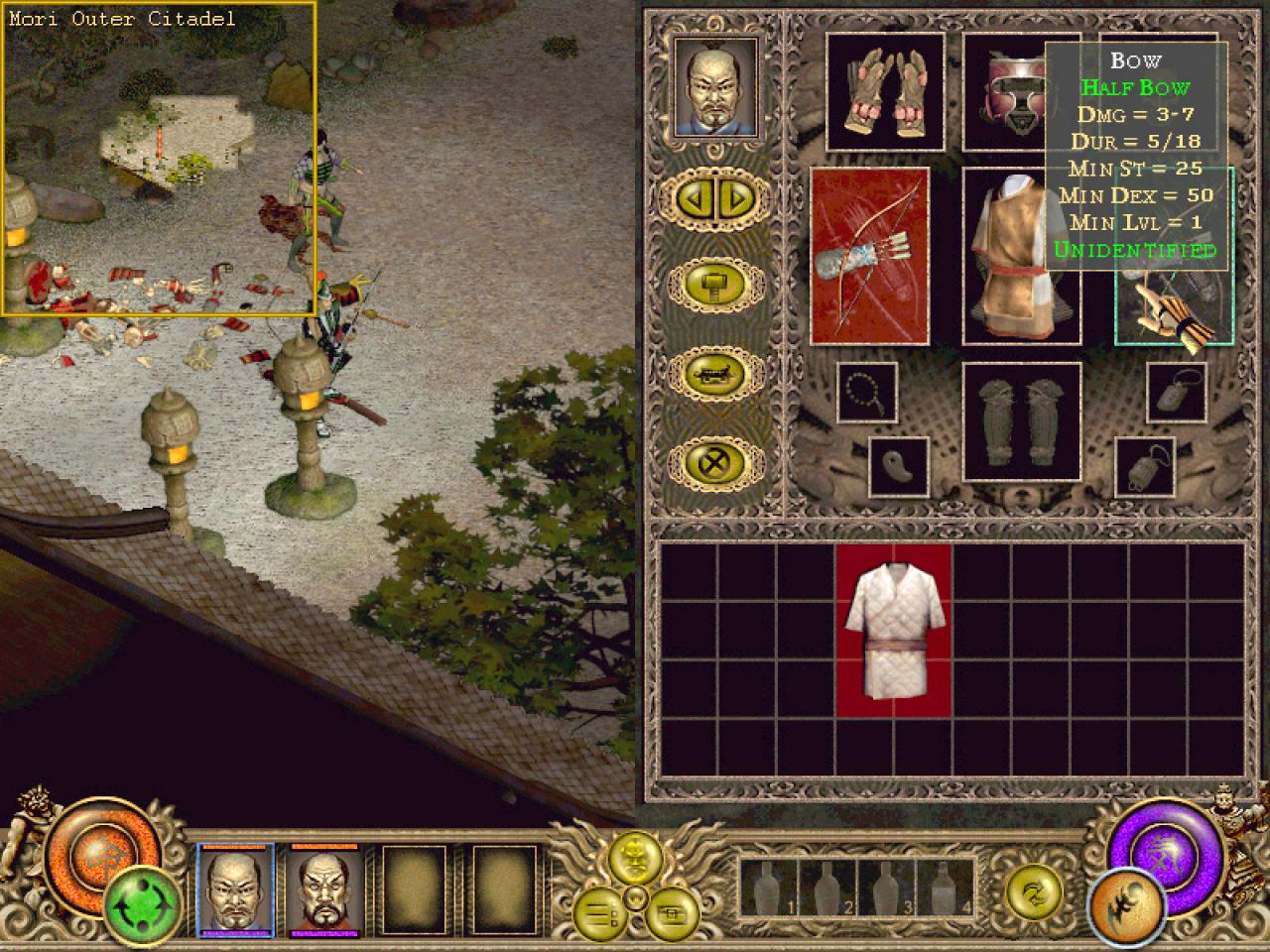 [26/11/2001] Die Sammelwut kennt auch in Throne of Darkness keine Grenzen - Diablo lässt grüßen.