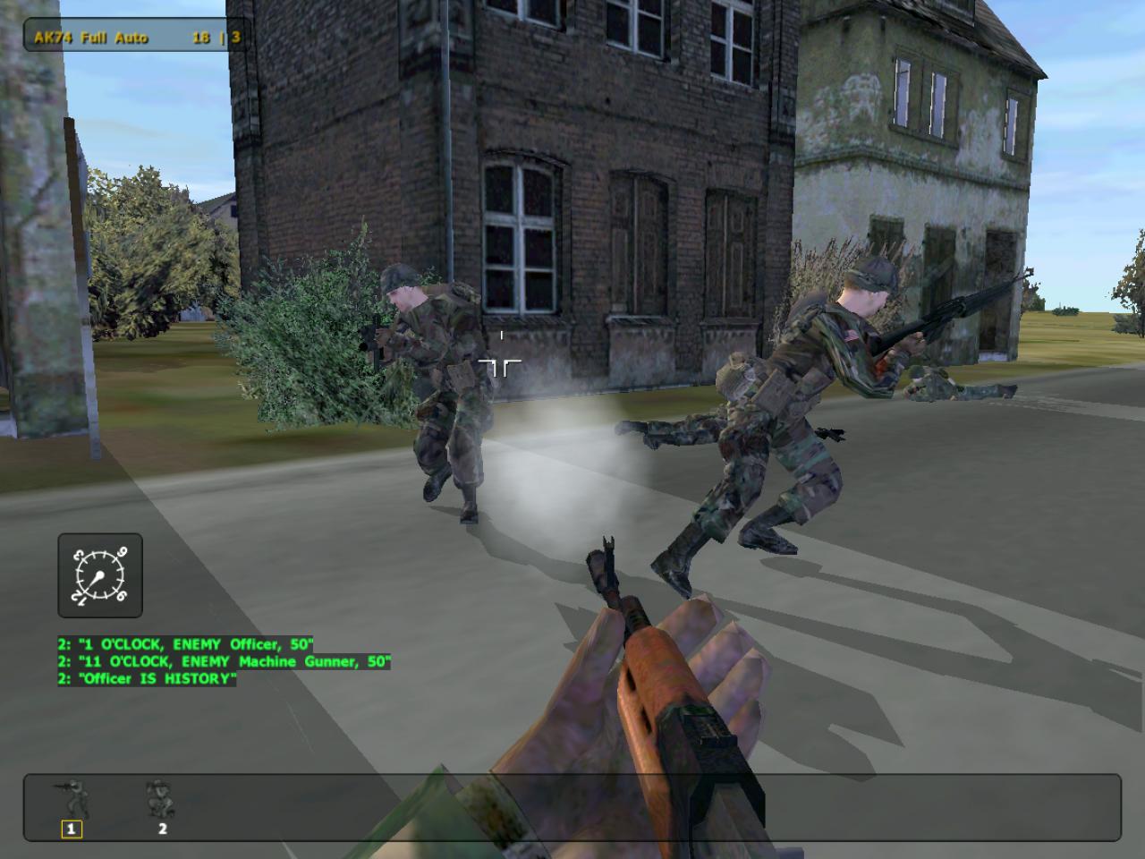 [18/12/2001] Auch in der Operation Red Hammer sind Sie meistens zu Fuß unterwegs. Entsprechend häufig sind Scharmützel mit gegnerischen Infanteristen.