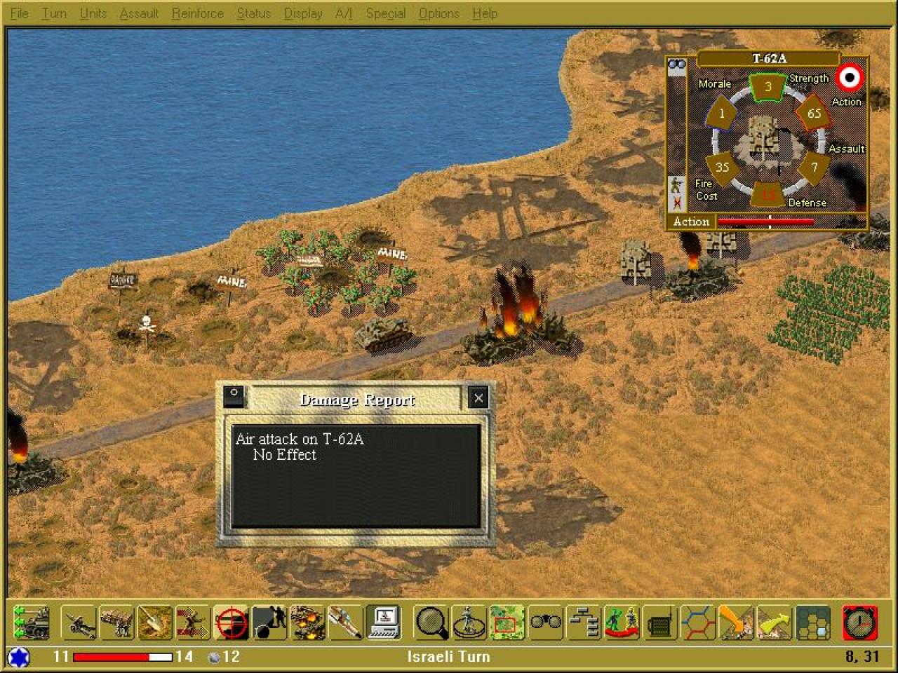 [23/01/2002] Divided Ground - das Hexfeld-Strategical basiert auf realen Kriegen.