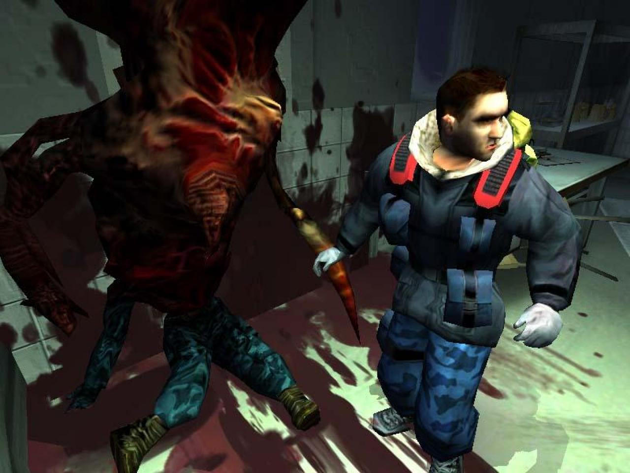 [22/01/2002] Dingsda: Der Horror-Shooter The Thing dürfte Doom 3 in Sachen "Liter Blut pro Bild" nur wenig nachstehen.
