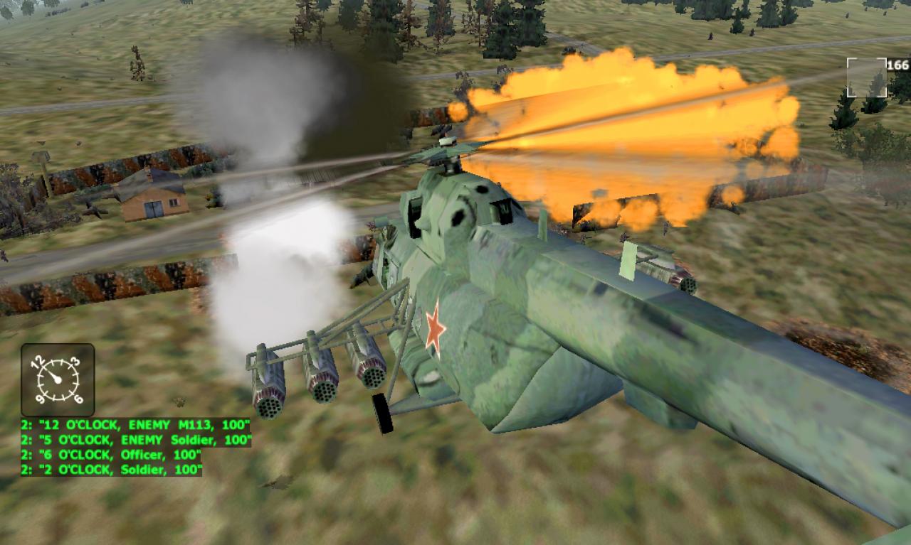 [01/02/2002] Auch Helikopterflüge stehen wieder auf dem Einsatzplan, allerdings nur in der nicht ganz einfach zu steuernden Mi-17.