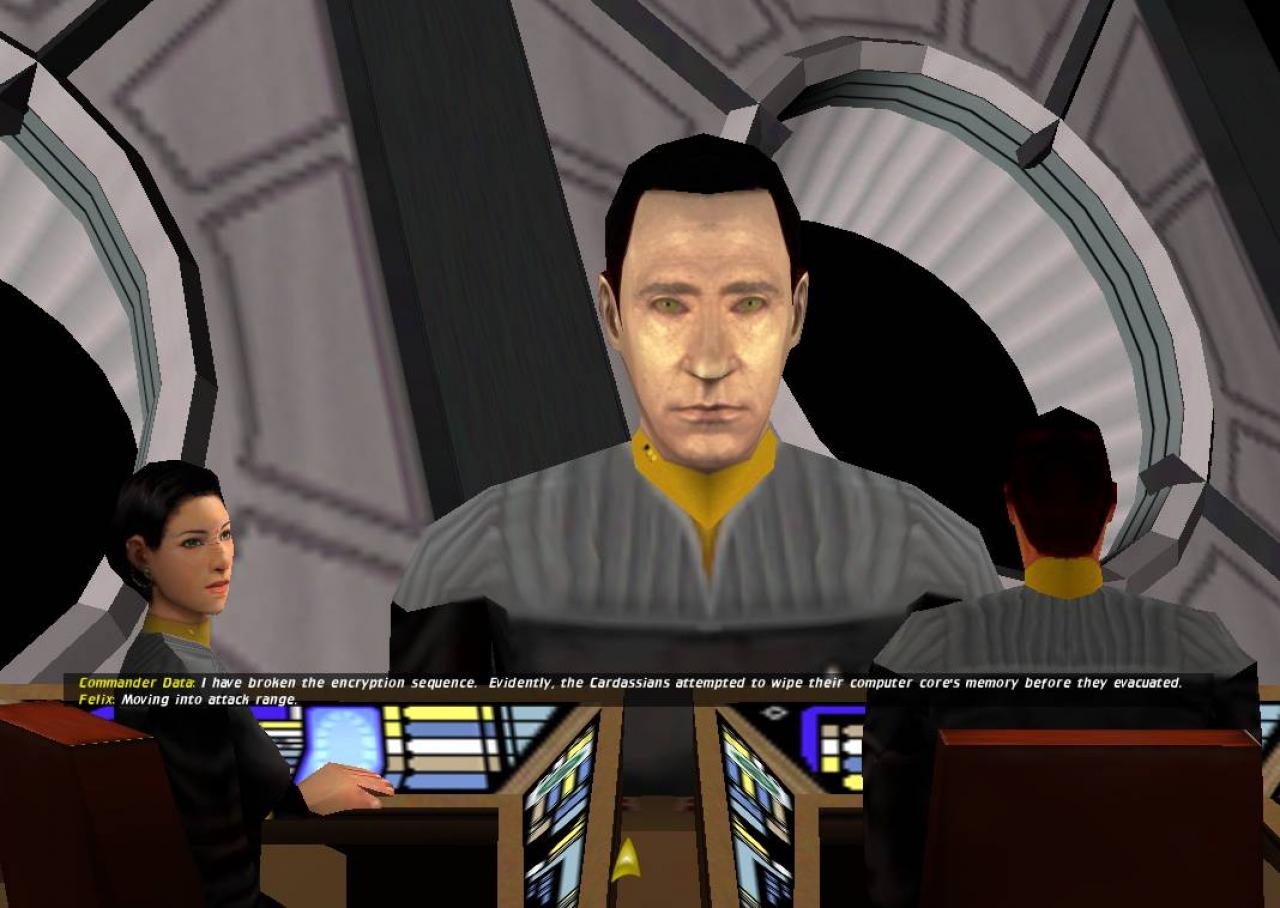 [10/03/2002] Commander Data und Captain Picard aus der Enterprise-TV-Serie spielen eine wichtige Rolle in der Bridge-Commander-Story.
