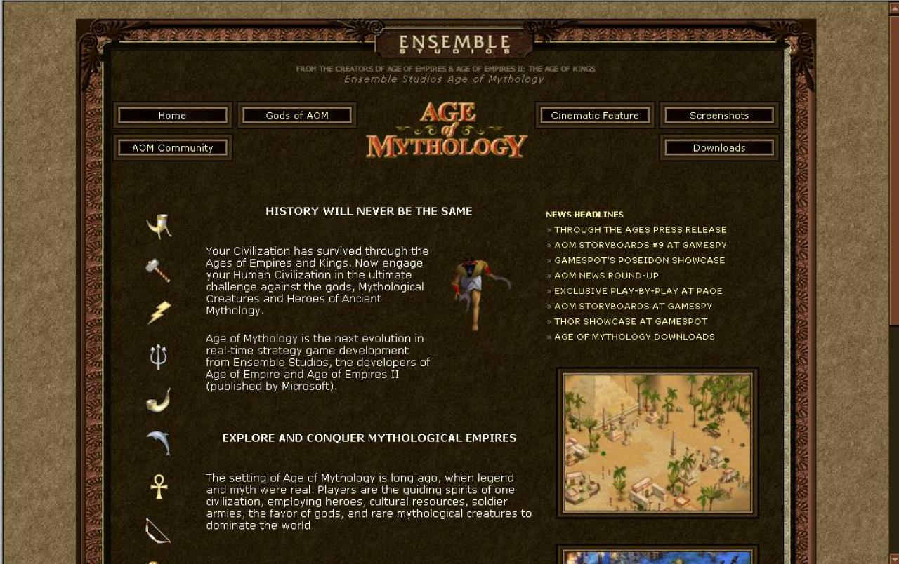 [08/05/2002] Informationsorientiert: Die AoM-Site der Ensemble Studios - wie sieht Ihre aus?