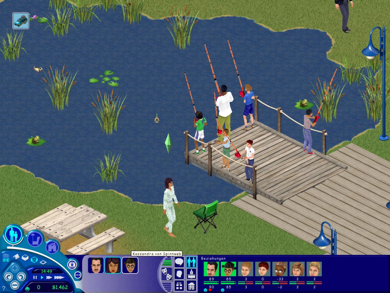 [01/05/2002] Das muss ja ein langweiliger Urlaub sein - die Sims müssen angeln.
