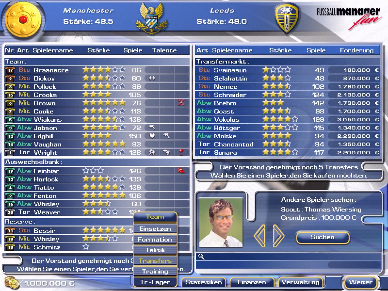 [08/06/2002] Der Transfermarkt hält immer ein Schnäppchen bereit.