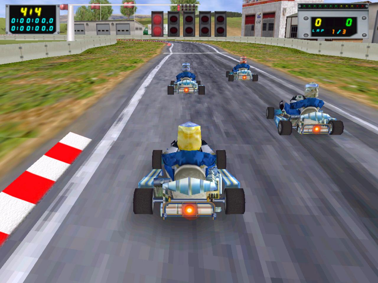 [02/06/2002] Selbst die Kart-Rennen werden in Williams F1 aggressiv und halsbrecherisch schnell gefahren.