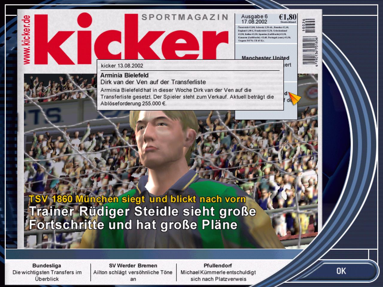 [10/12/2002] Die Spielzeitung liefert aufschlussreiche Interviews, Wechselgerüchte und Analysen.