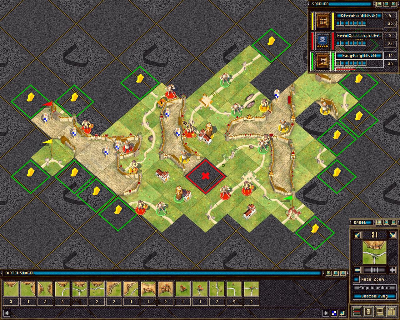 [09/12/2002] Auf Wunsch wird das Spielfeld in 3D-Grafik dargestellt - aber nur auf leistungsfähigen Rechnern.