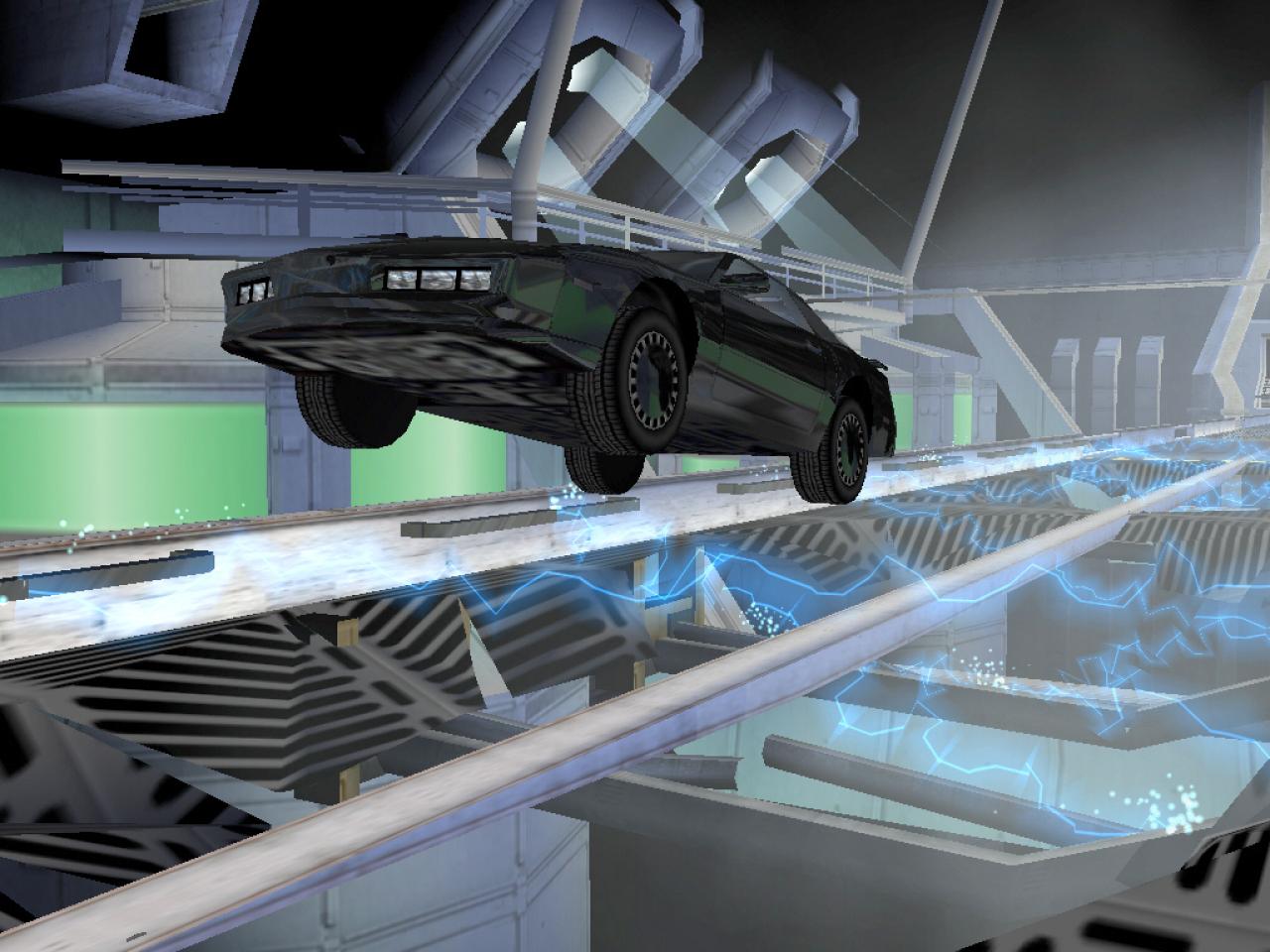 [10/12/2002] Ähnlich wie Need for Speed zeigt Knight Rider gelungene Sprünge in Zeitlupe.