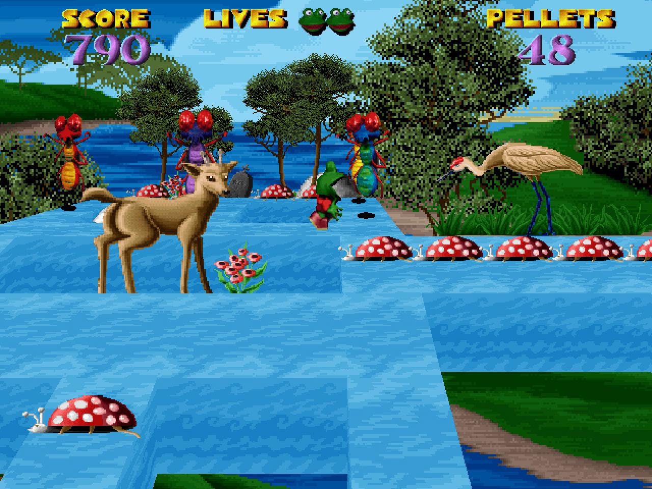 [03/04/2003] Beim Leveldesign von Froggies passt wirklich nichts zueinander.