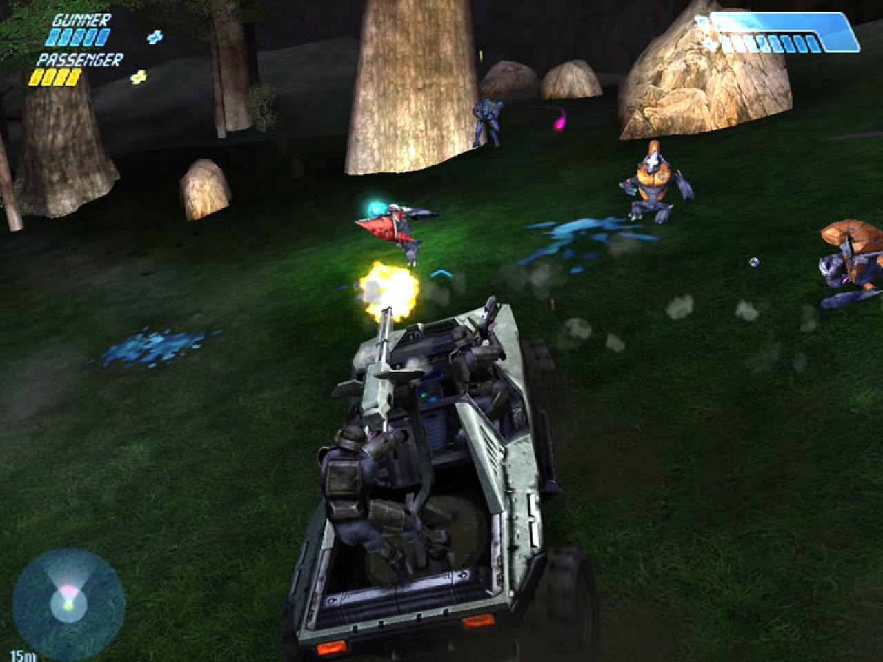 [28/05/2003] Halo, 2001 Die Aliens aus dem Ego-Shooter Halo waren hinsichtlich Cleverness gegenüber den menschlichen Vorbilder aus Half-Life mindestens ebenbürtig. Sie nahmen selbstständig Deckung, versuchten den Spieler einzukreisen und warfen Granaten. Zu damaliger Zeit bahnbrechend war das Squad-System mit simplen Hierarchien. Erledigte der Spieler den Anführer eines Alien-Squads hatte das zur Folge, dass die restlichen Gegner flohen und somit leichte Ziele abgaben. 