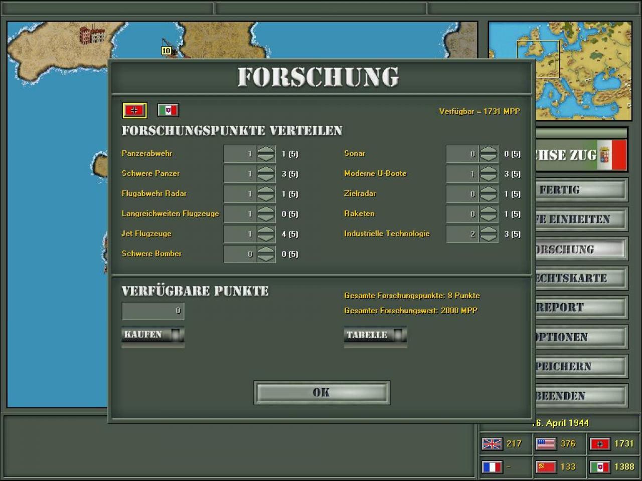 [26/06/2003] Das ist der komplette Forschungsbaum.