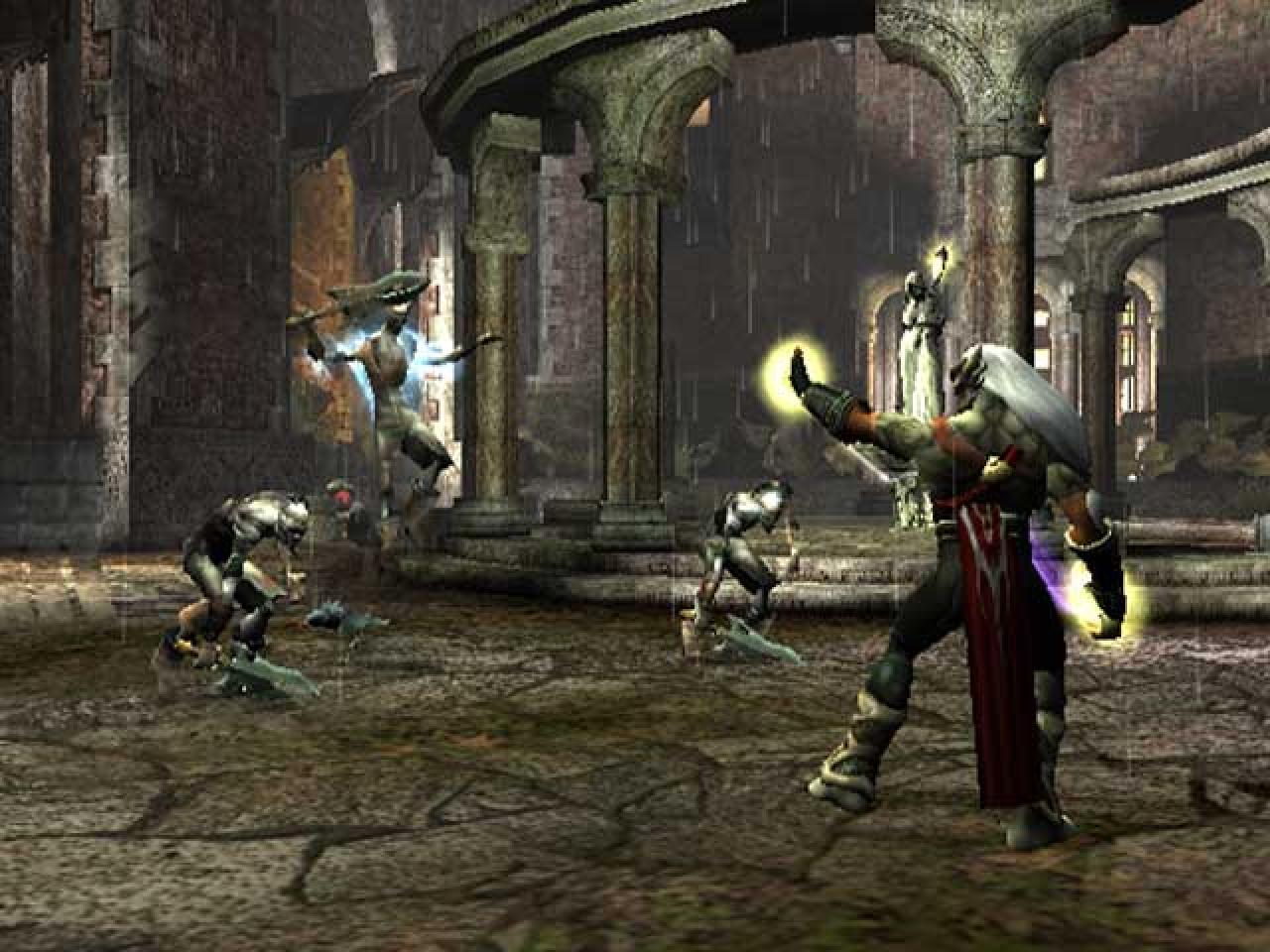 [18/07/2003] Das Debüt wird von Silicon Knights entwickelt und aus der Iso-Sicht gespielt. Crystal Dynamics bringt Kain in die dritte Dimension und lässt ihn in Defiance (im Screenshot) gar gegen Raziel antreten.