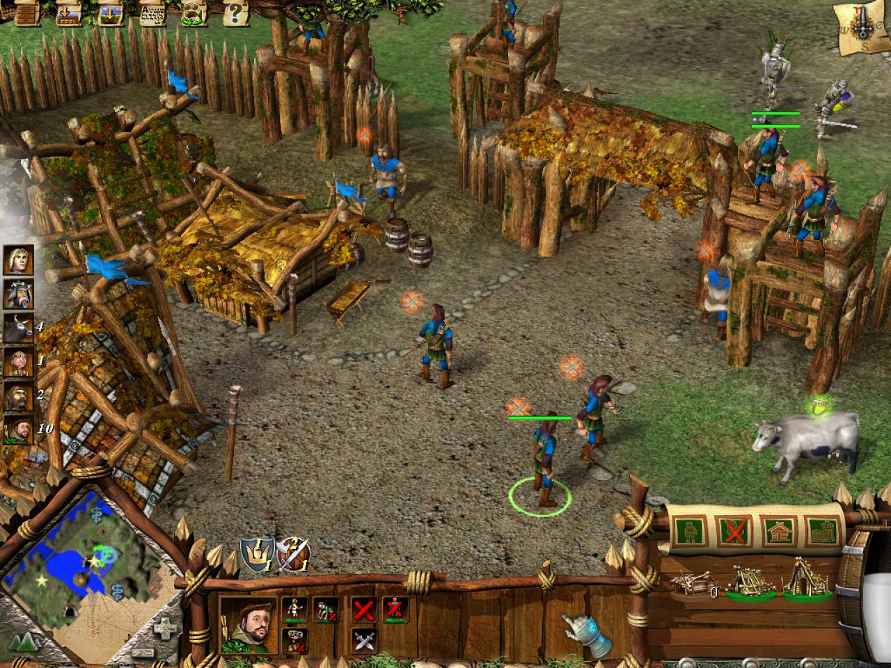 [10/10/2003] Schaffe, schaffe: Durch die nicht gerade überwältigende Gebäudevielfalt bleiben Stützpunkte in Knightshift überschaubar.