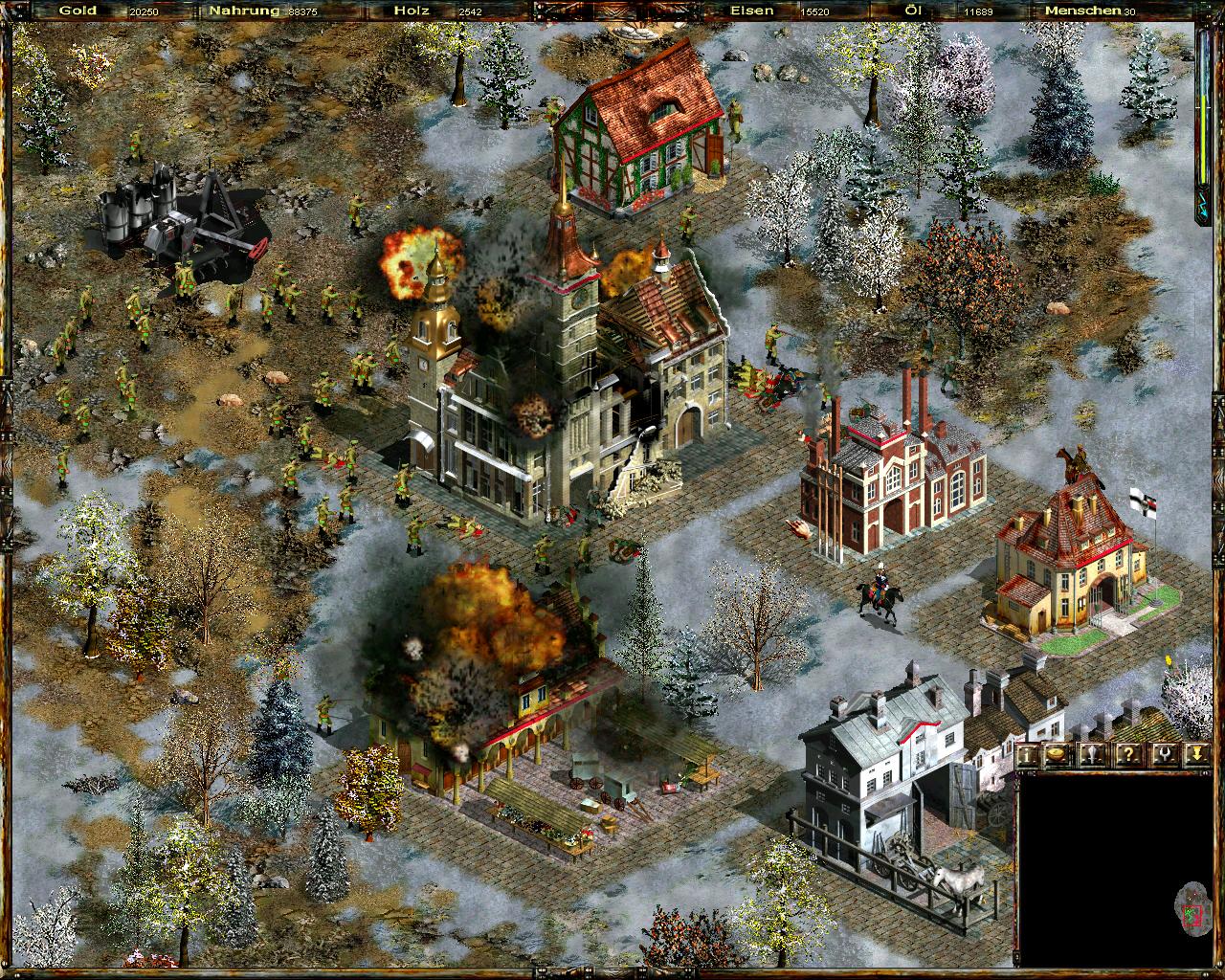 [13/01/2004] Der Computergegner greift im Skirmish-Modus erstaunlich früh an. Sie müssen schnell sein!