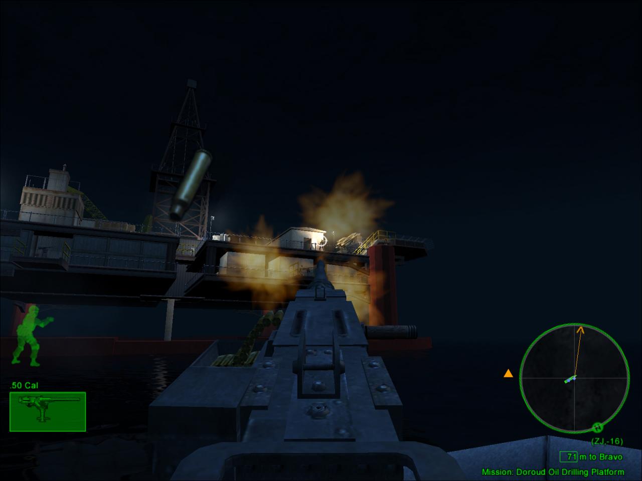[26/03/2004] Beim Angriff auf eine Ölplattform im Persischen Golf erledigen Sie zunächst vom Boot aus die Außenwachen.