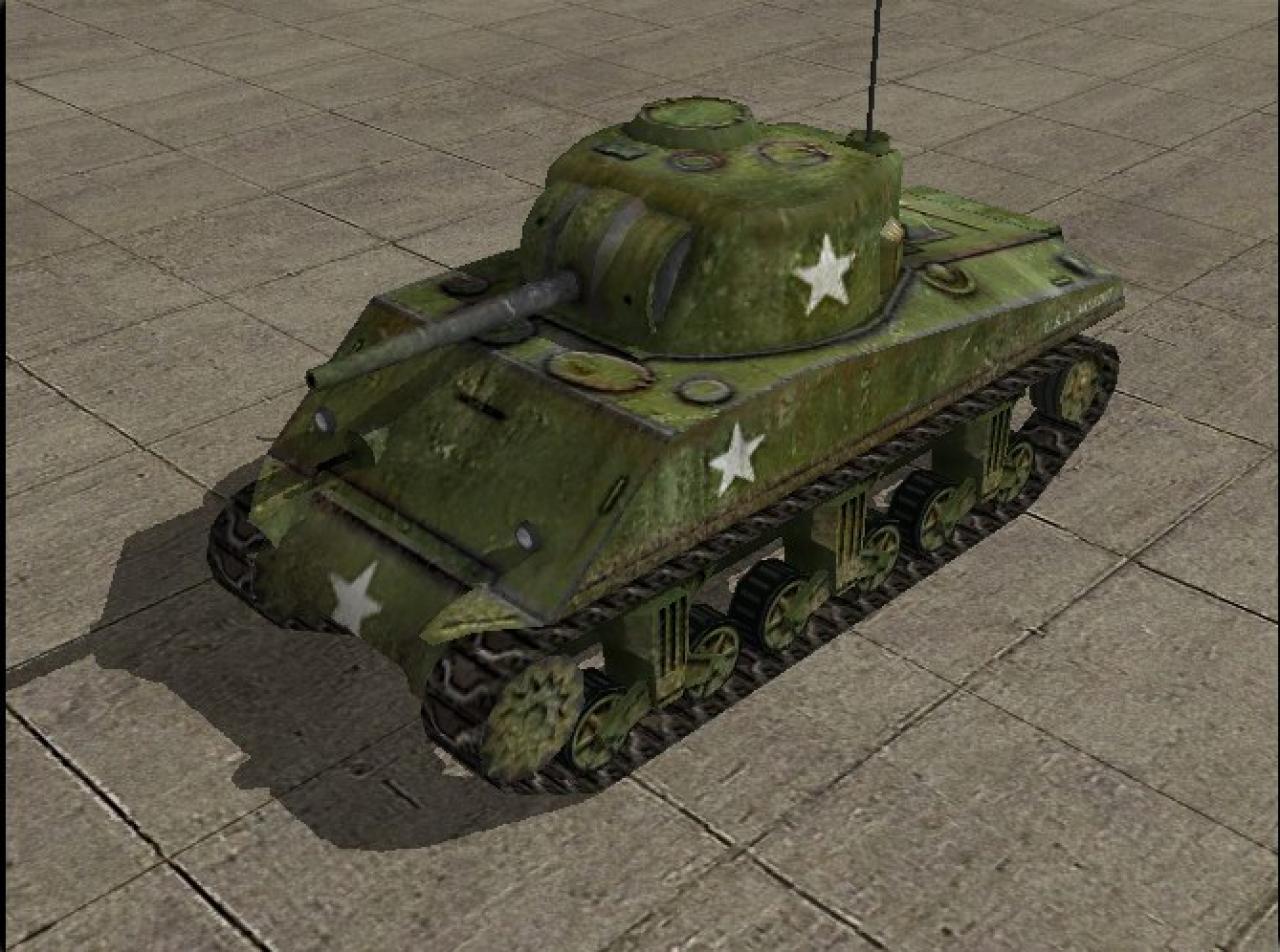 [24/06/2004] M-4 Sherman (USA / GB)Geschwindigkeit: 13Panzerung: 35-55Feuerkraft: 65MGs: 2